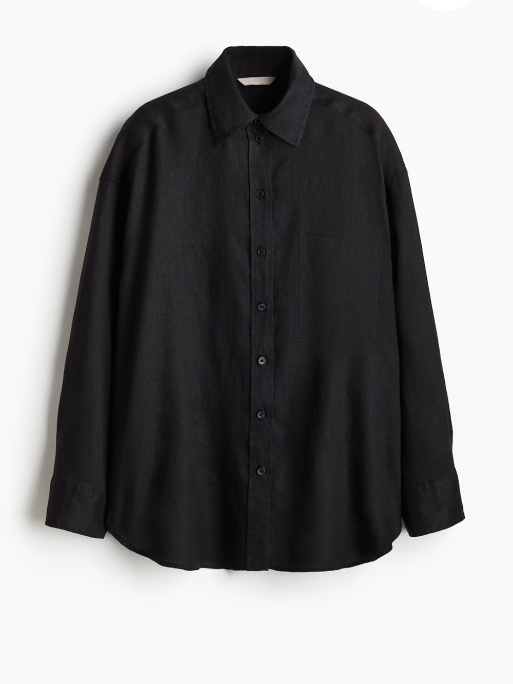 H&M Premium Collection Black Oversized Linen Shirt - Women’s
